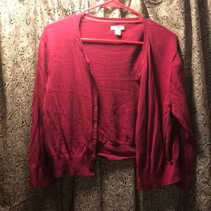 Old xxl cropped deep pink cardigan.